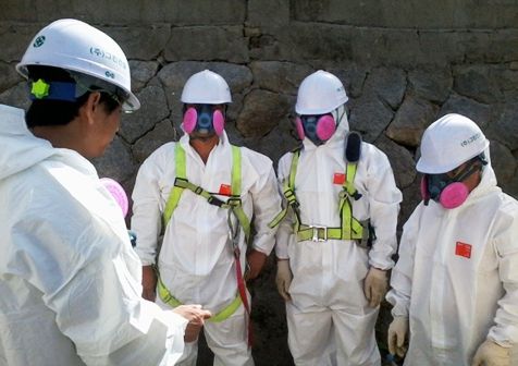 석면해체 작업시 복장