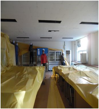 석면(텍스)해체 작업 비닐보양