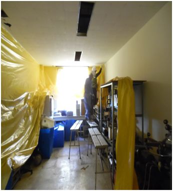 석면(텍스)해체 작업 비닐보양