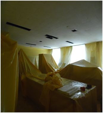 석면(텍스)해체 작업 비닐보양