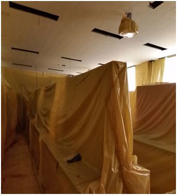 석면(텍스)해체 작업 비닐보양