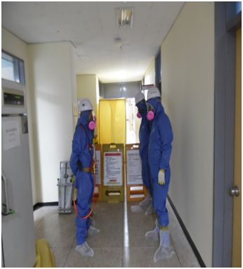 석면(텍스)해체 작업 위생설비설치 및 안전교육